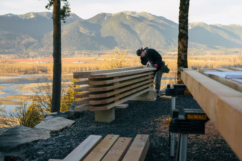 cutting wood